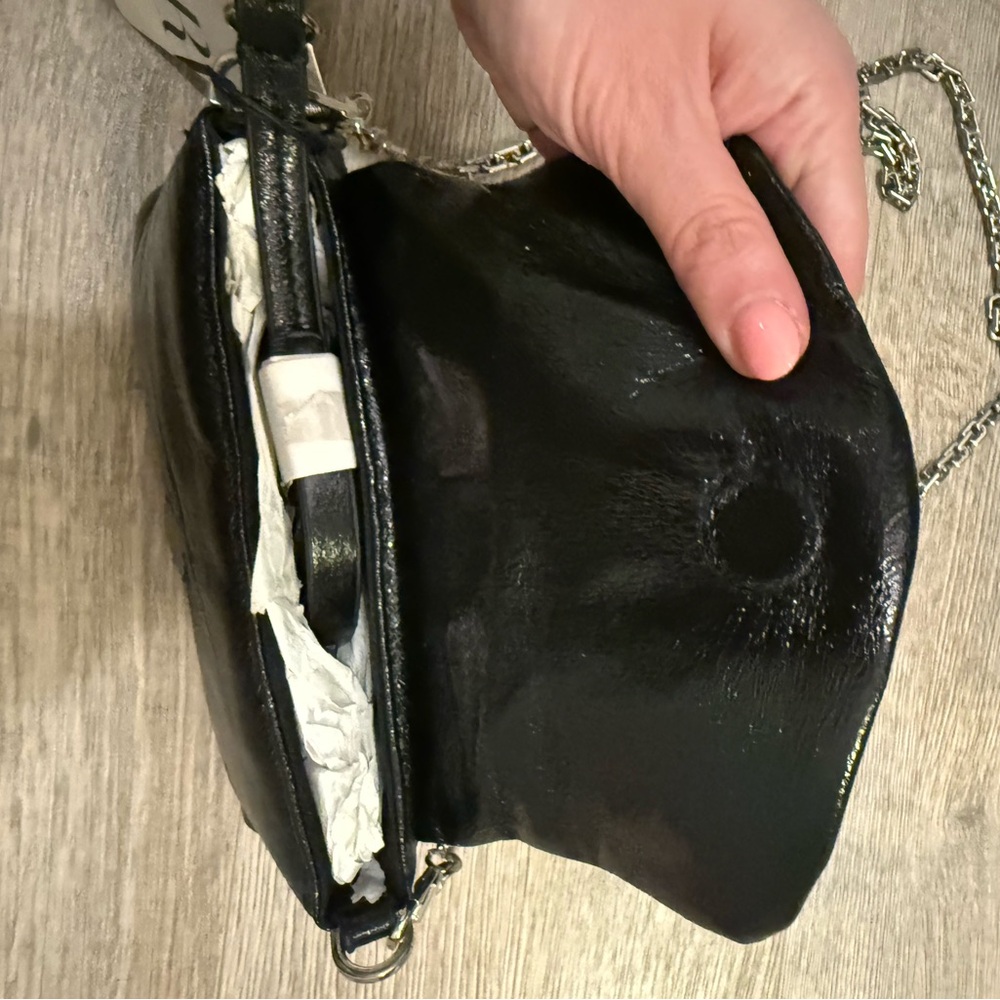 Zara Black Leather Chain Bag - Picture 3 of 4